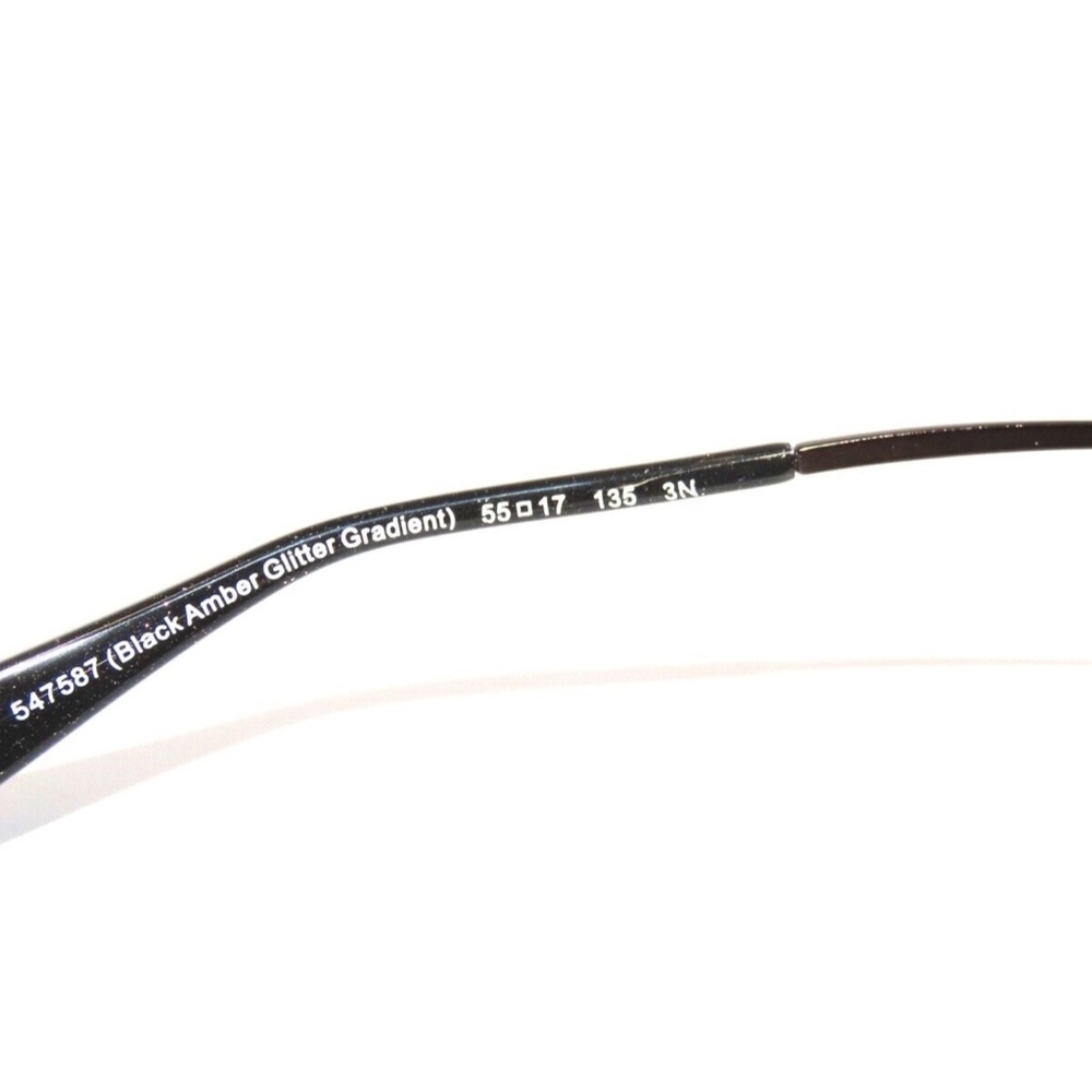 Coach 8189 (L1610) 547587 Black Amber Glitter Gradient Gray Sunglasses - Picture 4 of 5